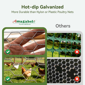 Amagabeli poultry netting ideal for garden protection and livestock containment.