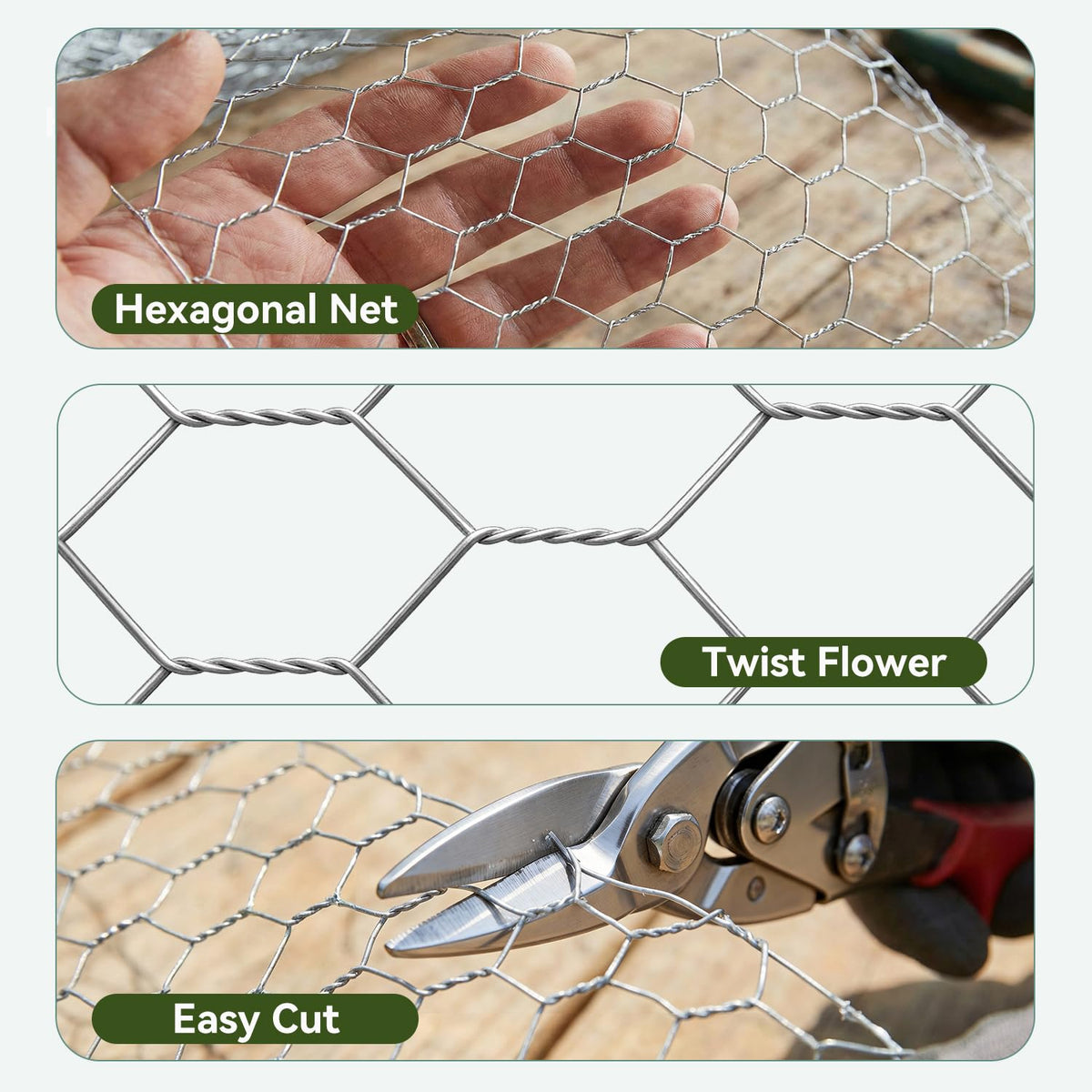 Amagabeli raised-bed protector fence demonstrates easy cut-to-fit customization.