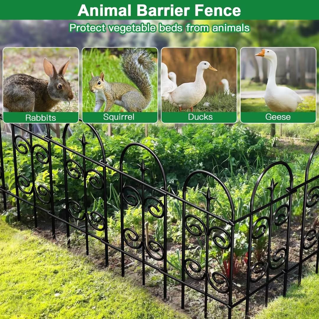 AMAGABELI yard and patio edging defines zones with a durable black coating.