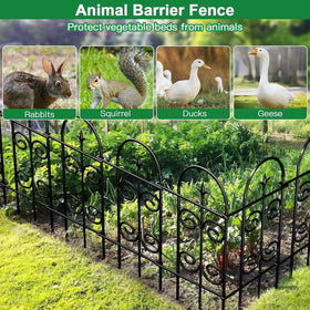 AMAGABELI yard and patio edging defines zones with a durable black coating.