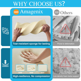 Amagenix cushions include a carry handle for easy transport.