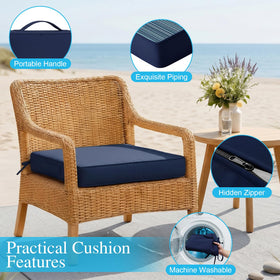 Amagenix cushions with adjustable straps stay secure on chairs.