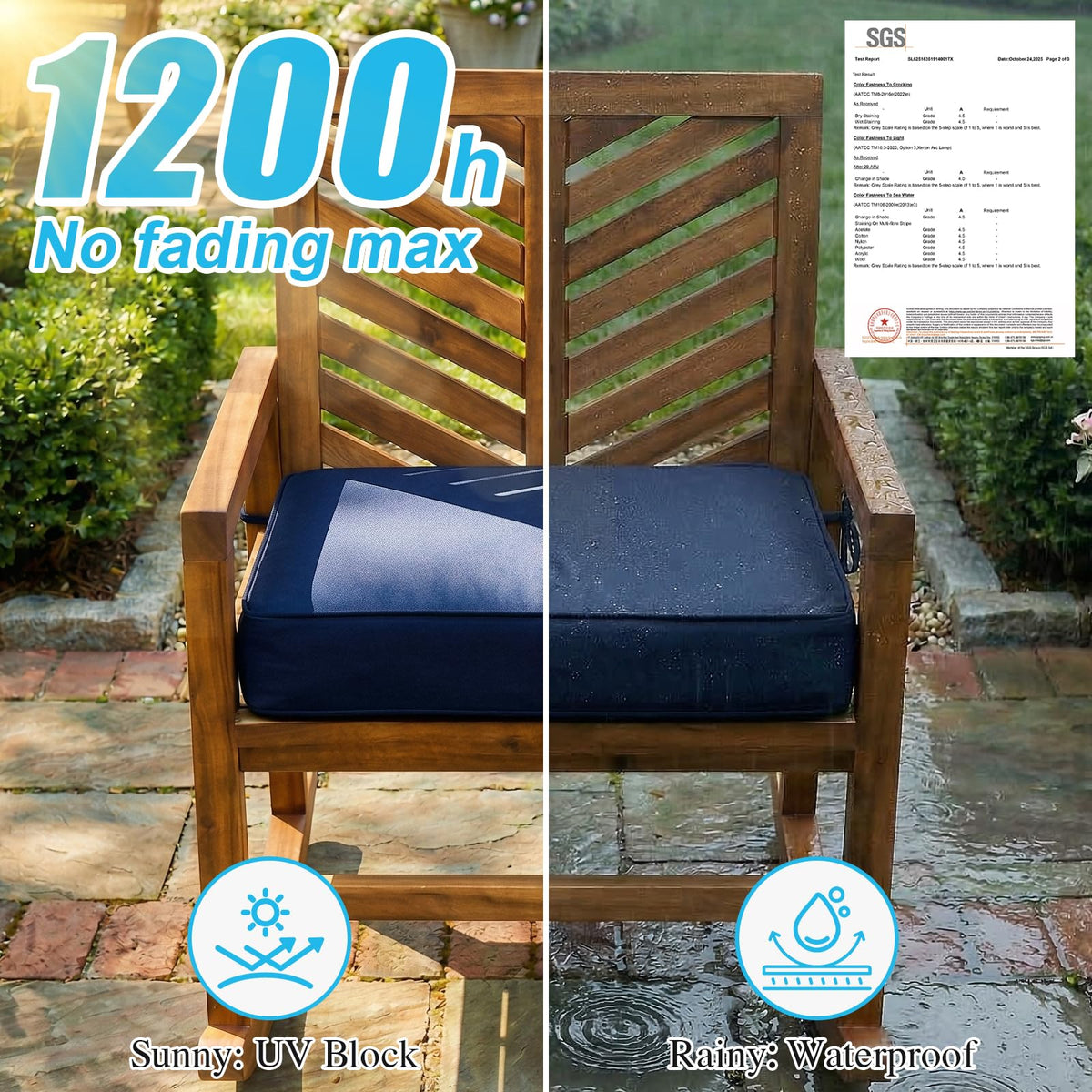 Amagenix hidden zipper cushions maintain clean, sleek look.