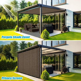Amagenix shade on a patio delivering privacy while preserving a view.