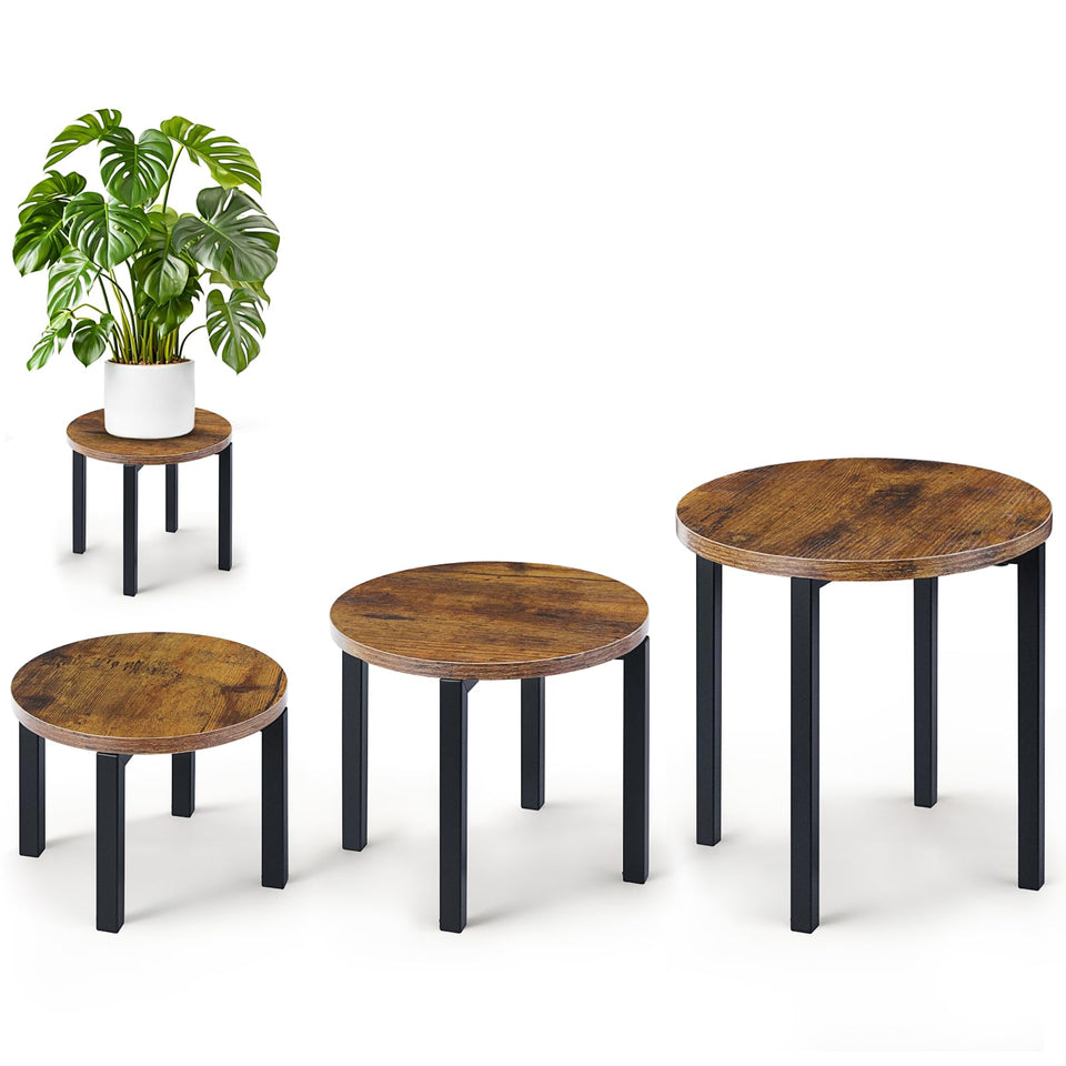 Amaoot 3-Pack plant stands layered display helps organize indoor plants neatly.