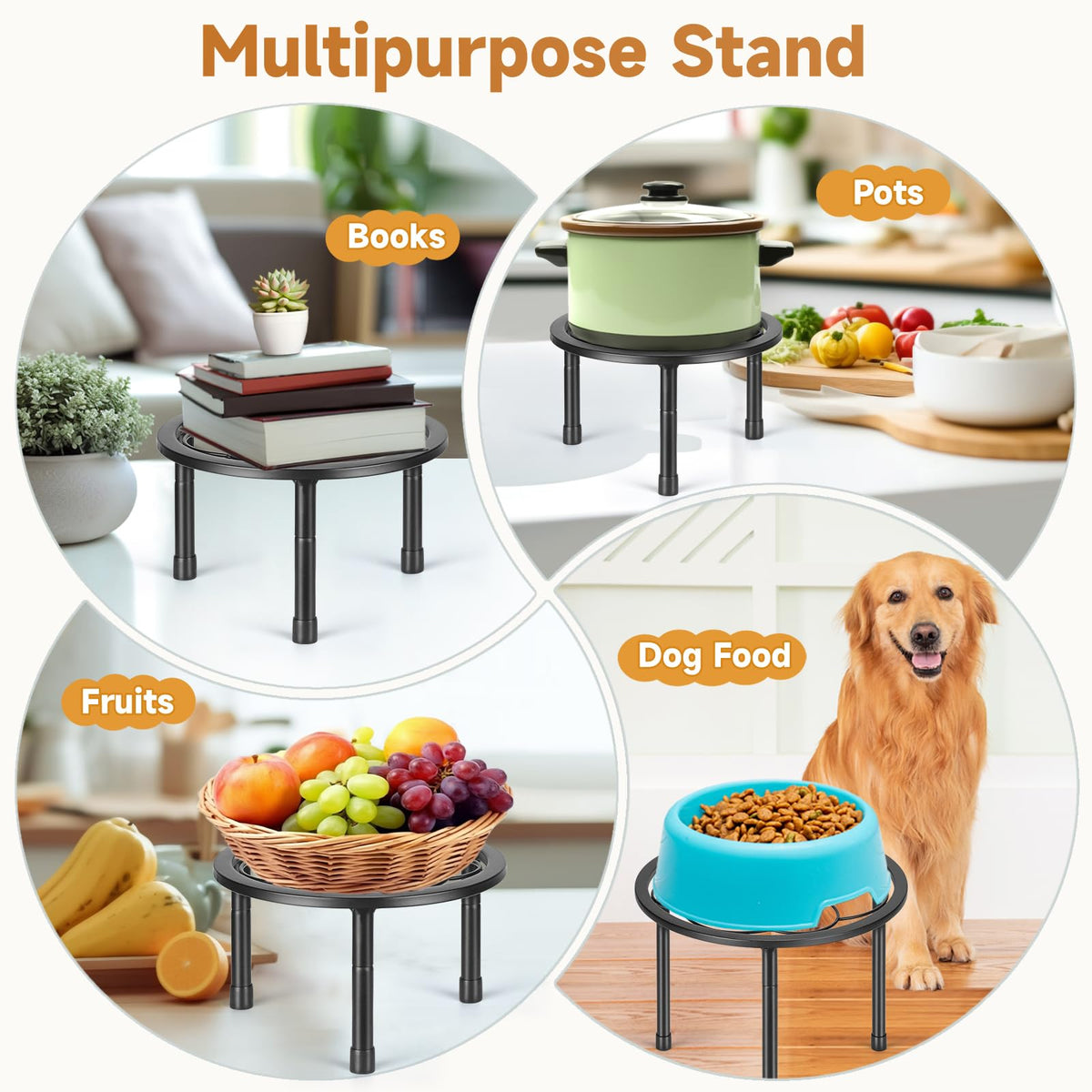 Amaoot anti-rust finish plant stand with protective pads protects floors.