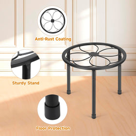 Amaoot black potted plant holder showcases modern design and practical support.