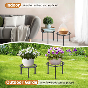 Amaoot flower pot stand set with different heights enhances layered display.