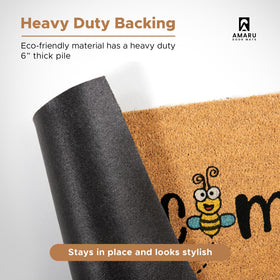 AMARU Bee mat helps trap dirt to keep interiors cleaner.