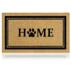 AMARU DOOR MATS Home Dog Classic coconut fiber surface helps keep dirt outside.