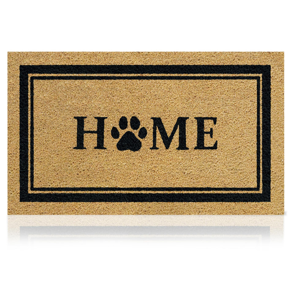 AMARU DOOR MATS Home Dog Classic coconut fiber surface helps keep dirt outside.
