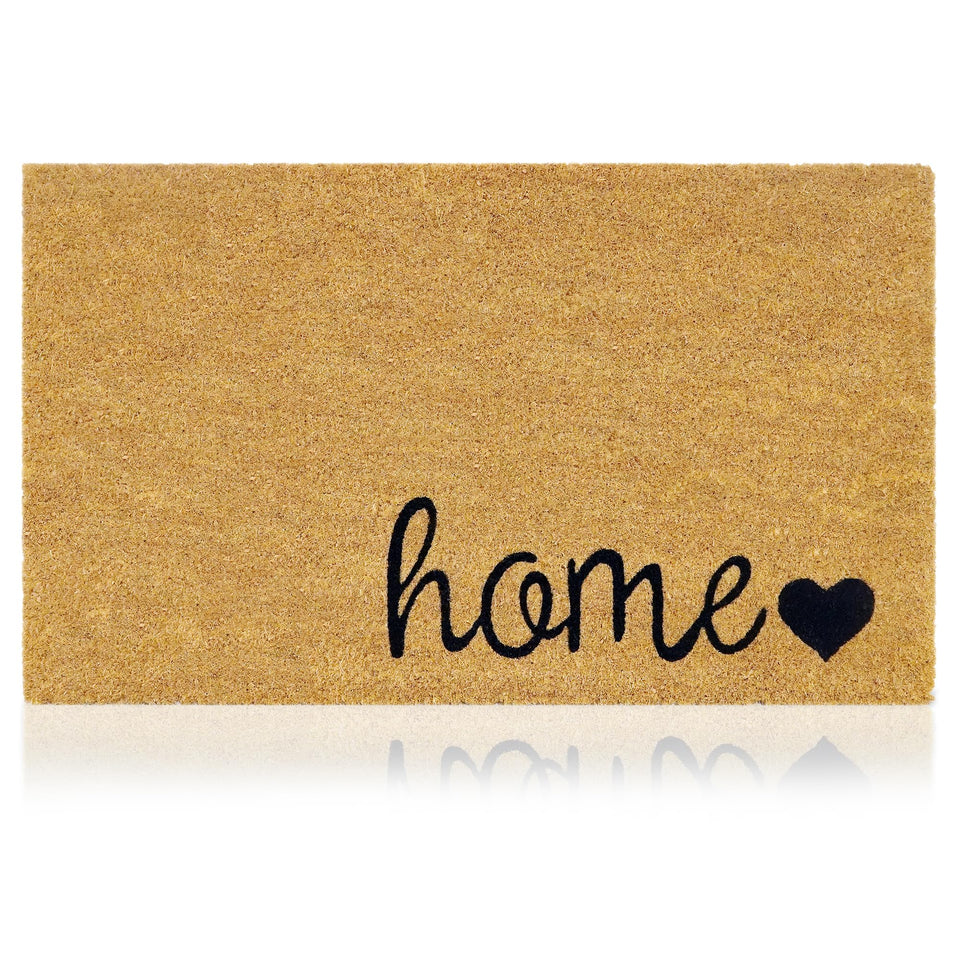AMARU DOOR MATS Home Love welcome design on 17x29 mat enhances curb appeal.