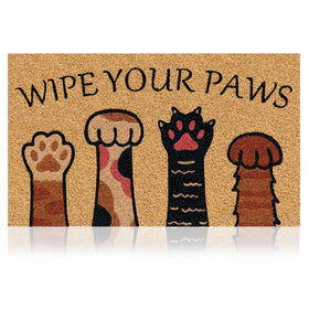 AMARU DOOR MATS Wipe Your Paws 17x29 front door mat keeps dirt outside and welcomes guests.