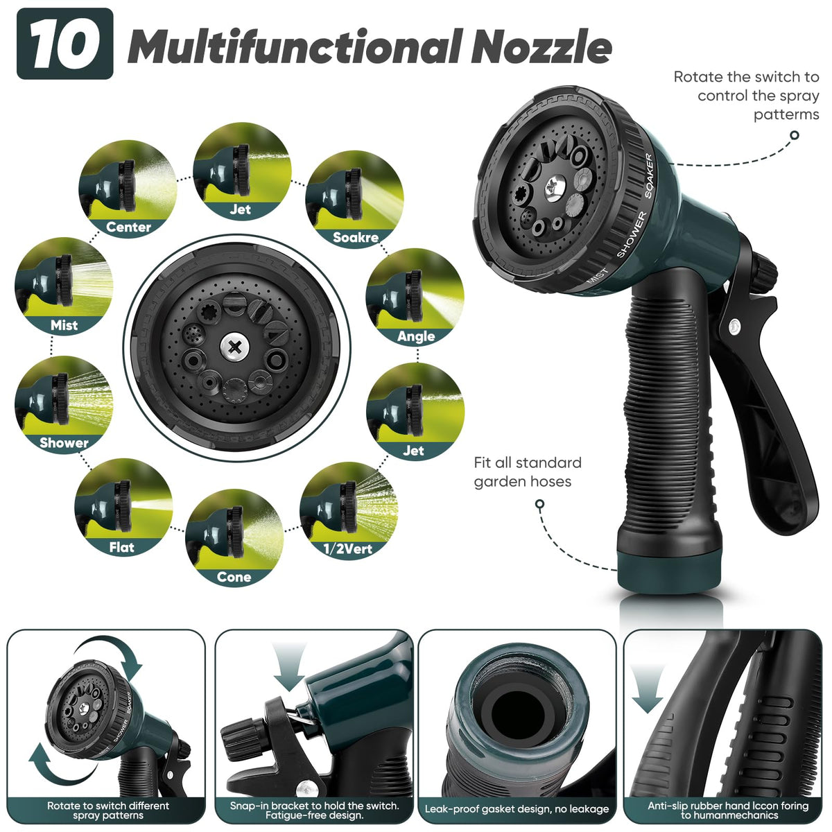 Amayrose multi-use hose suitable for car wash and patio cleaning