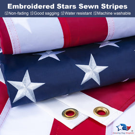 Amazing Flag Kingdom 3x5 flag with detailed embroidery enhances durability and color