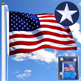 Amazing Flag Kingdom American Flag 3x5 on a sturdy pole for outdoor display