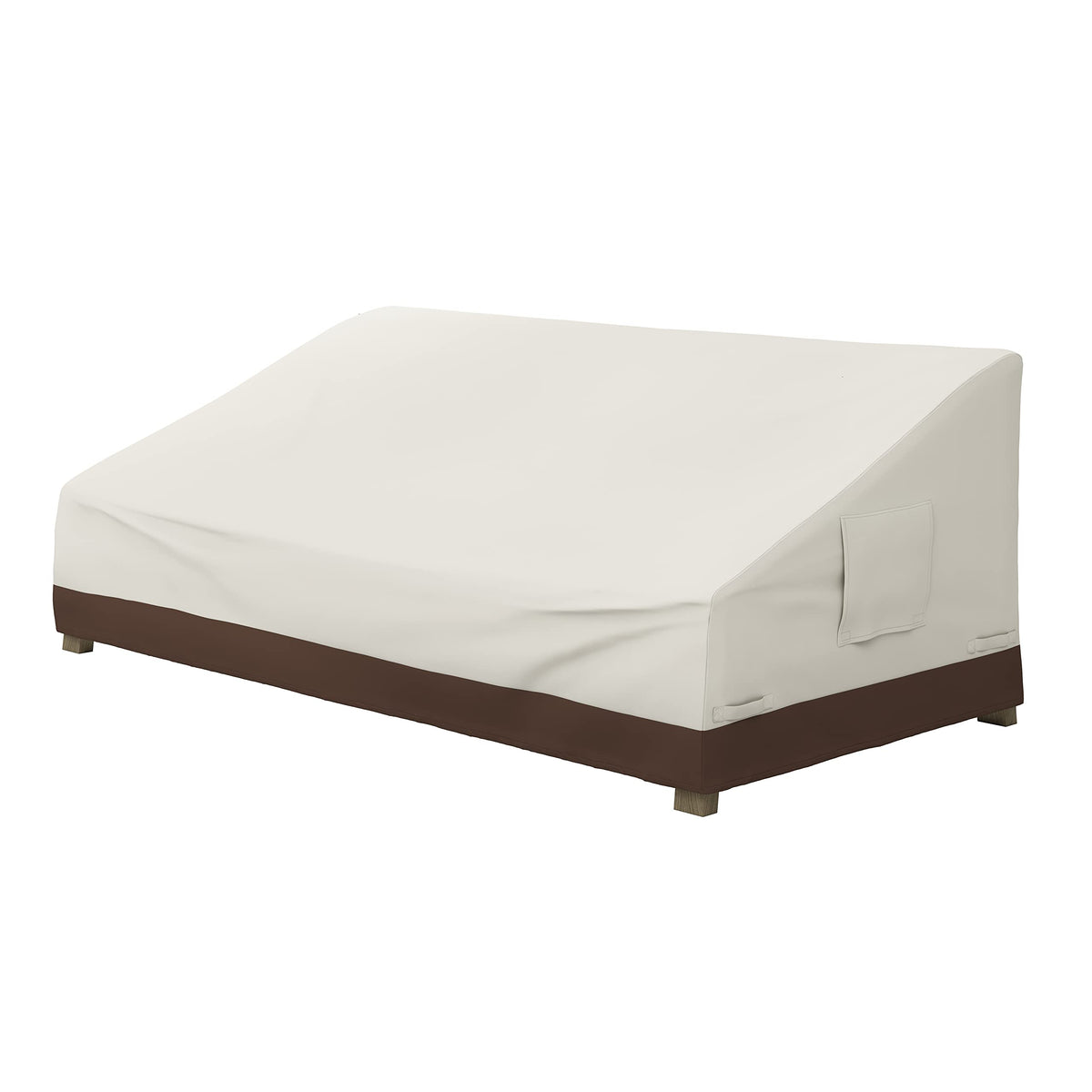 Amazon Basics 3-Seater cover, front view protects from rain and sun