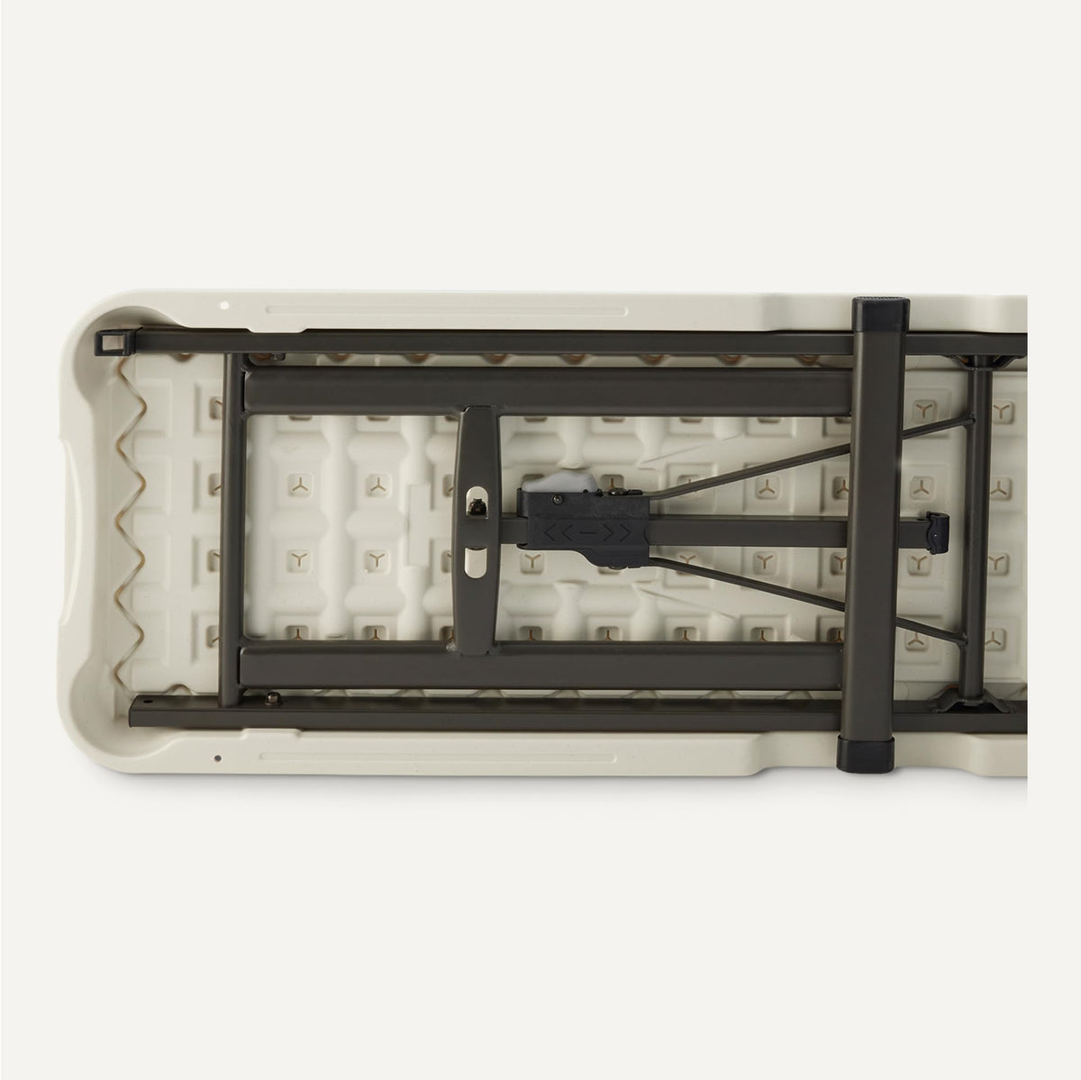 Amazon Basics bench features safety lock in middle leg for secure seating