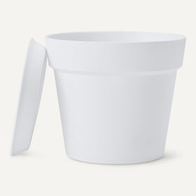 Amazon Basics customizable white pot can be hand-painted to match decor