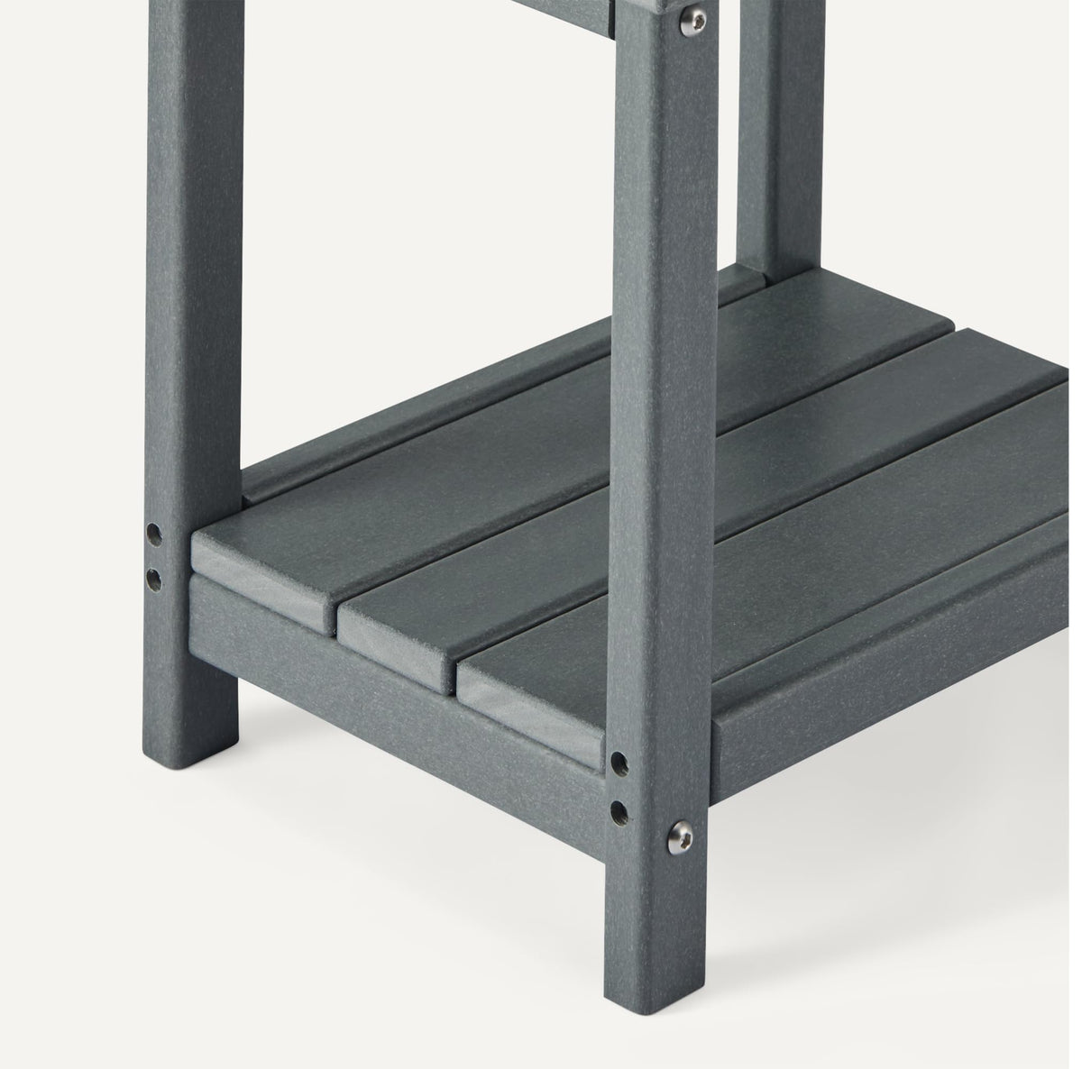 Amazon Basics durable outdoor table suitable for patios, decks, and gardens