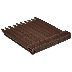 Amazon Basics border edging stays in place with included stakes.