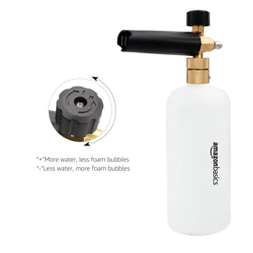 Amazon Basics foam cannon adjustable nozzle lets you tailor foam.