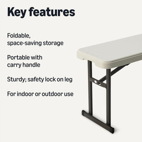 Amazon Basics foldable bench with carrying handle easy transport to gatherings