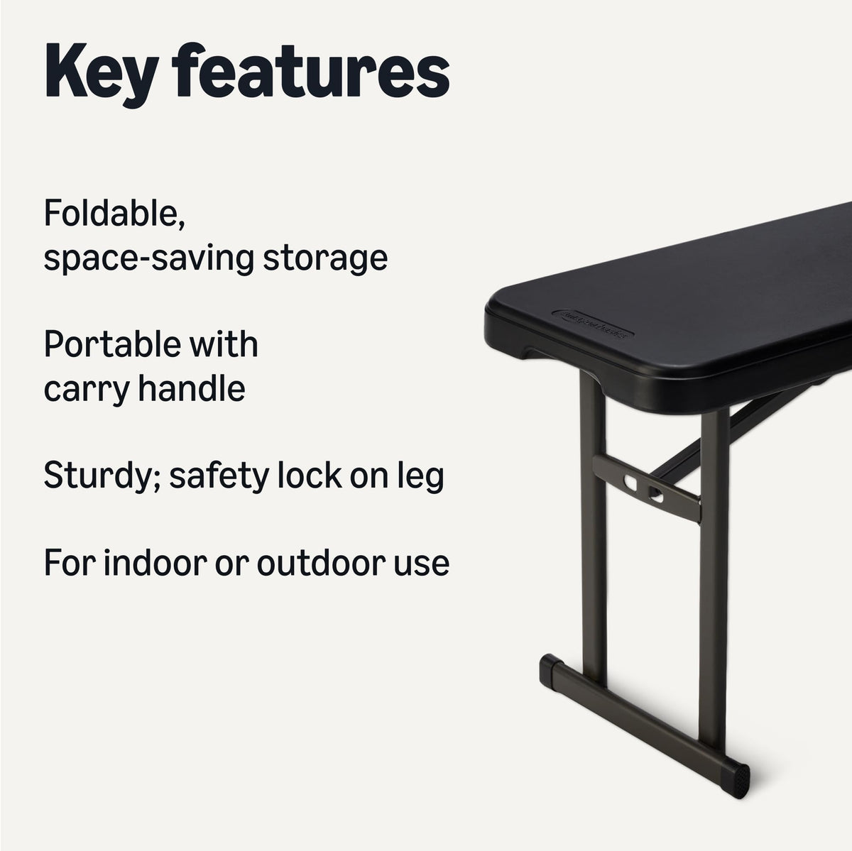 Amazon Basics folding bench ready for picnics and barbecues