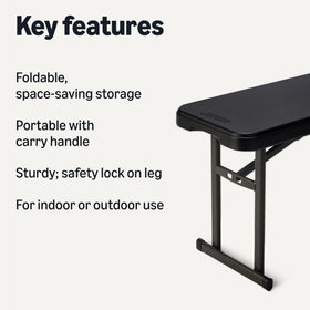 Amazon Basics folding bench ready for picnics and barbecues