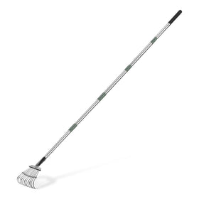 Amazon Basics garden rake with compact-size for easy storage and travel