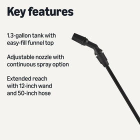 Amazon Basics garden sprayer extension wand provides extra reach for tall or distant spots.