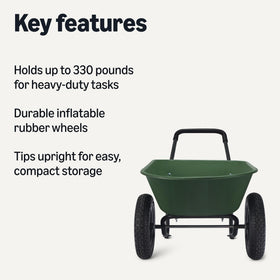Amazon Basics wheelbarrow large capacity ideal for soil and rocks