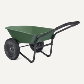 Amazon Basics garden wheelbarrow three-point-seven-cu-ft bucket for DIY tasks