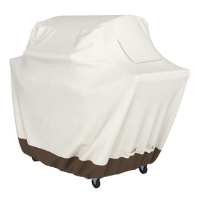 Amazon Basics gas grill cover 65-inch front view protects against rain and sun.