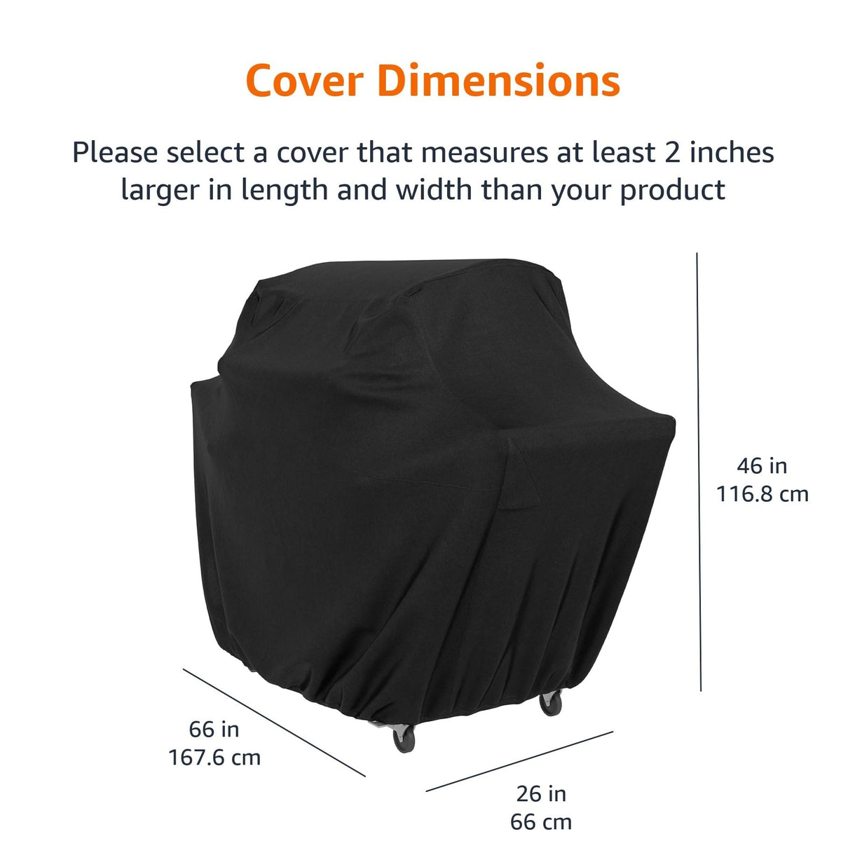 Amazon Basics gas grill cover large side view shields grill from sun.
