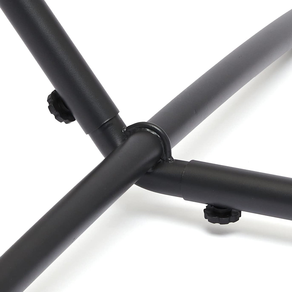 Amazon Basics heavy-duty hammock stand demonstrates easy assembly and durable materials