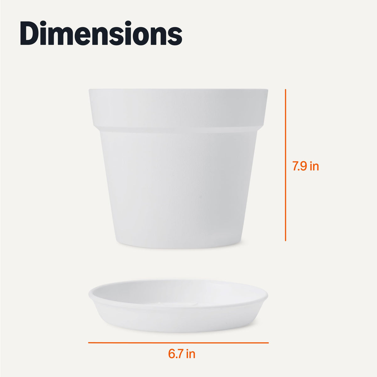 Amazon Basics plant pot suitable for indoor or outdoor decor