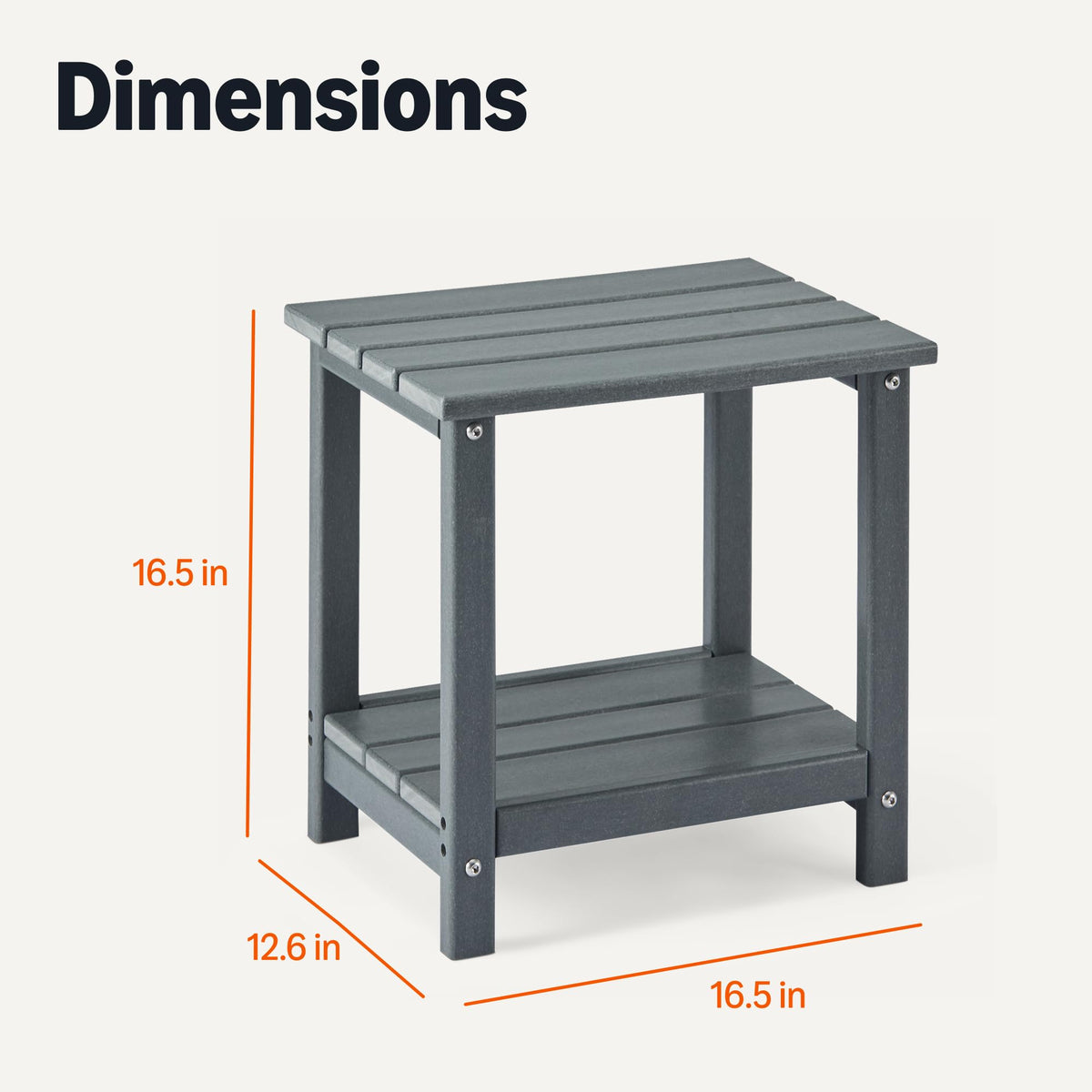 Amazon Basics outdoor side table dimensions provide compact fit for small spaces