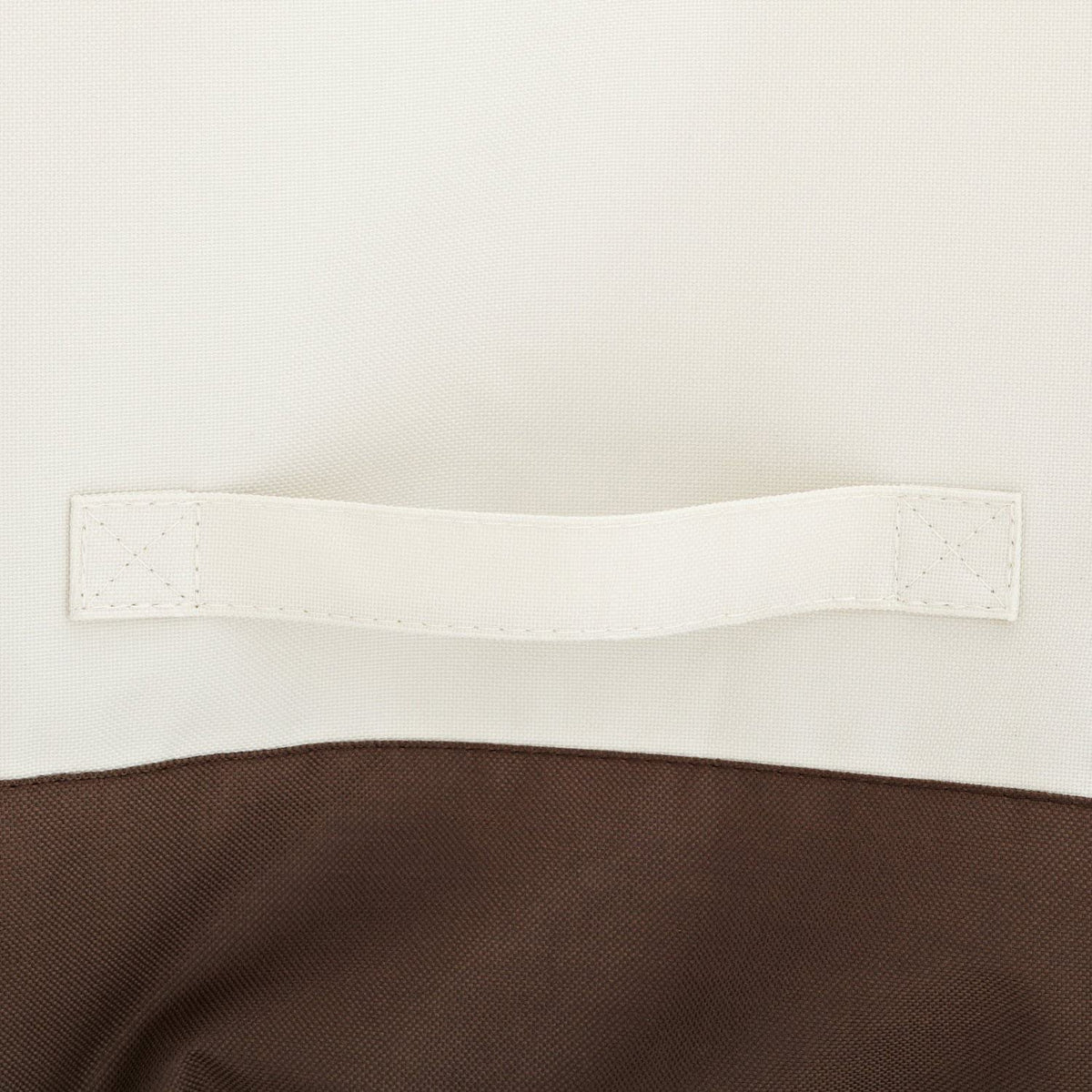 Closeup of click-close straps securing cover