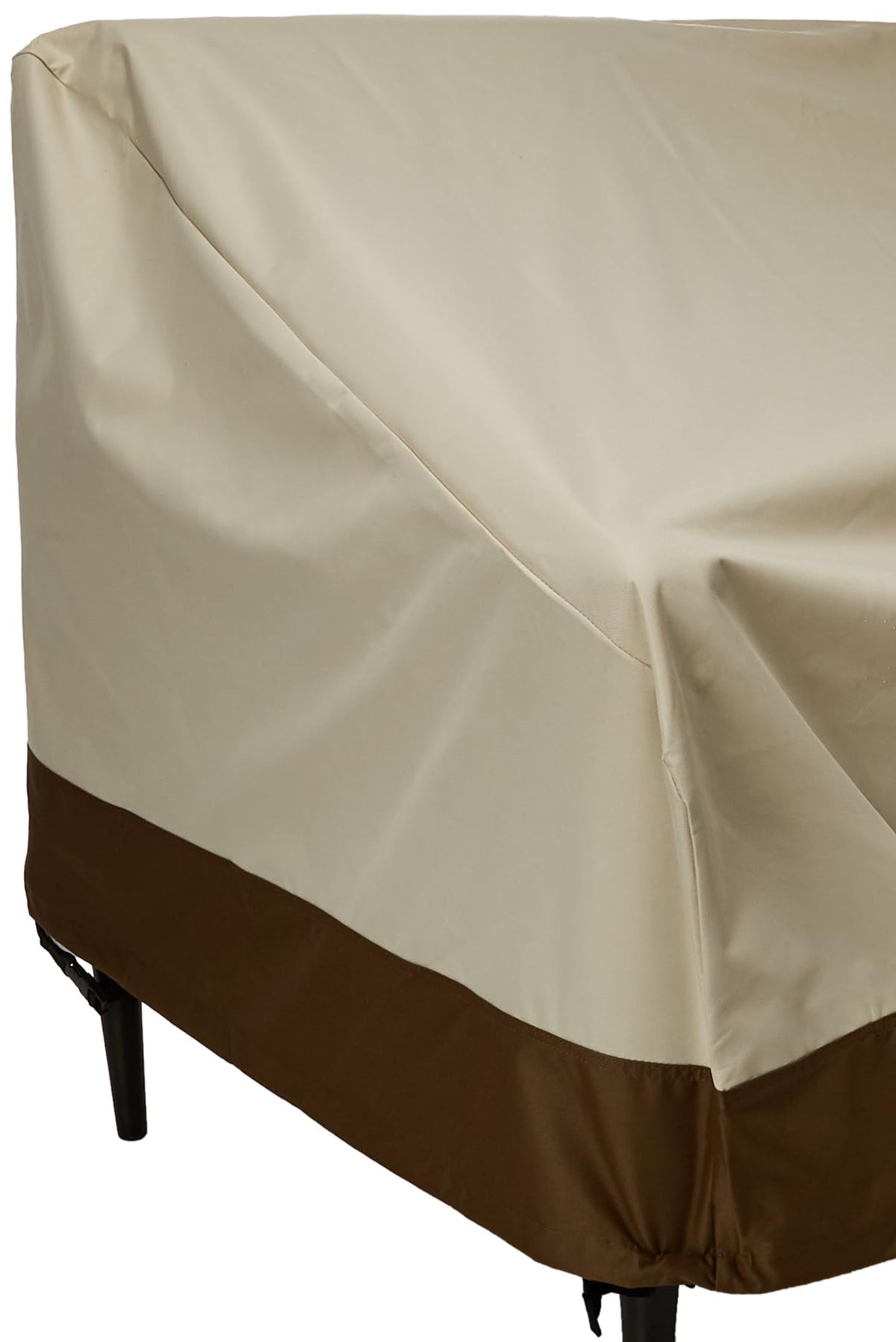 Amazon Basics outdoor sofa cover with waterproof protection for a patio setting.