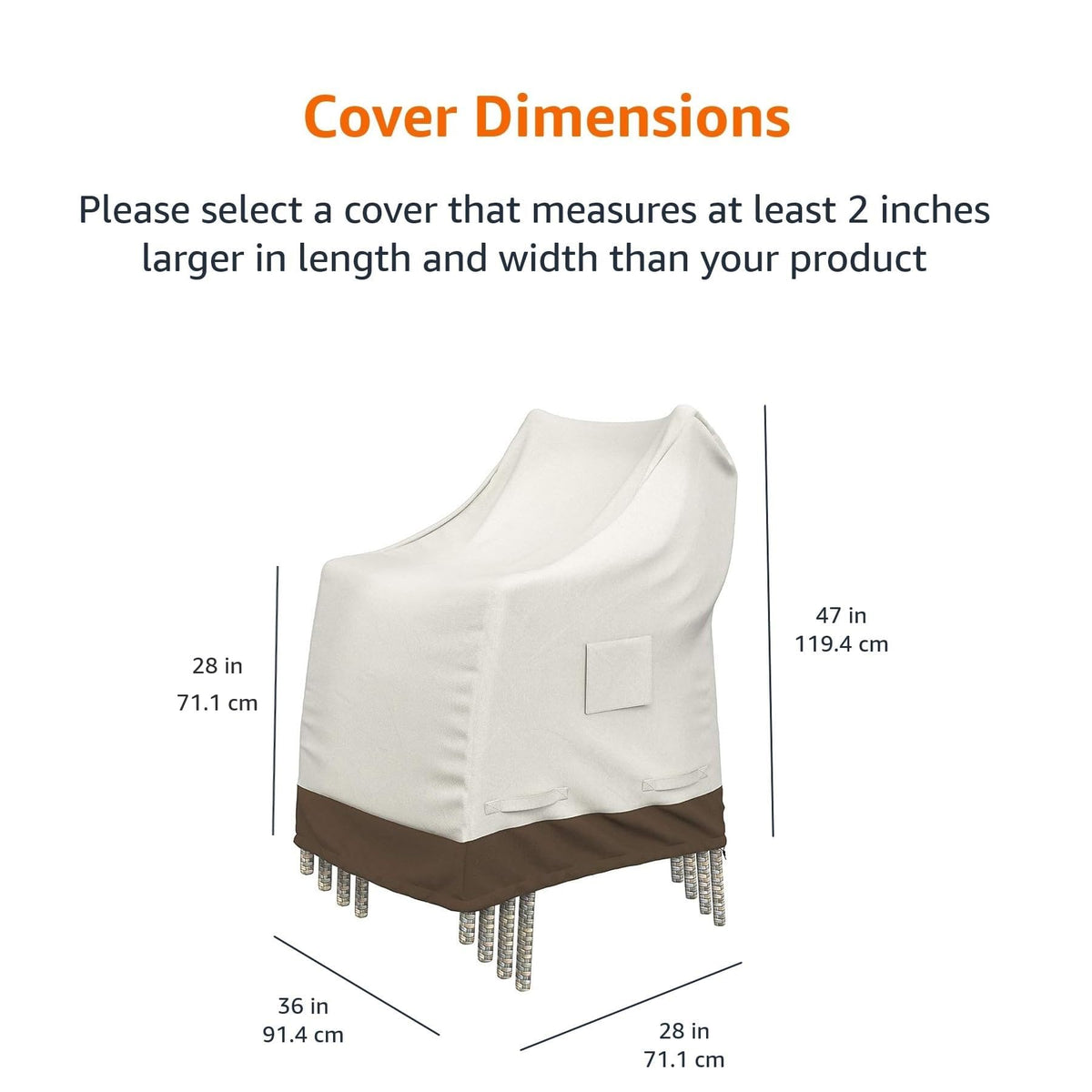 Amazon Basics chair cover provides off-season protection for patio seating