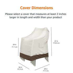 Amazon Basics chair cover provides off-season protection for patio seating