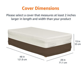 Amazon Basics beige cover with UV resistance protecting against sun damage