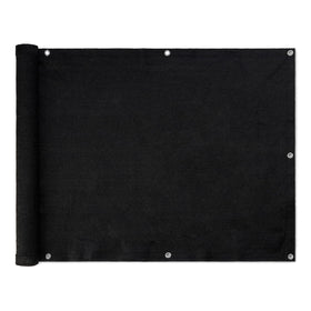 Amazon Basics privacy screen fence for outdoor patio blocks sight while allowing air flow.