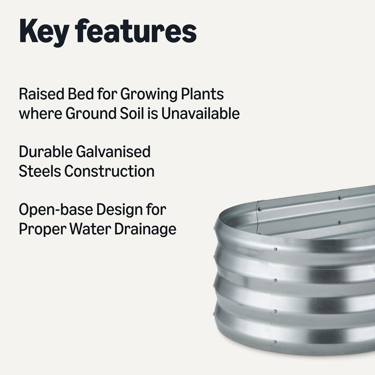Amazon Basics raised garden bed, front view, ideal for growing herbs and vegetables.