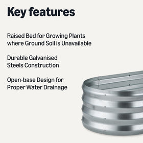 Amazon Basics raised garden bed, front view, ideal for growing herbs and vegetables.