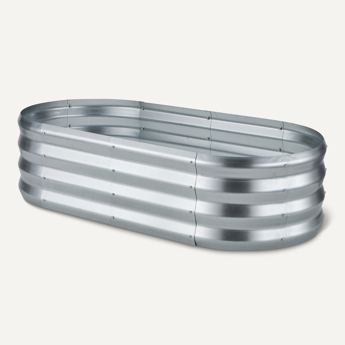 Amazon Basics raised garden bed, open-base drainage detail, helps prevent water buildup.