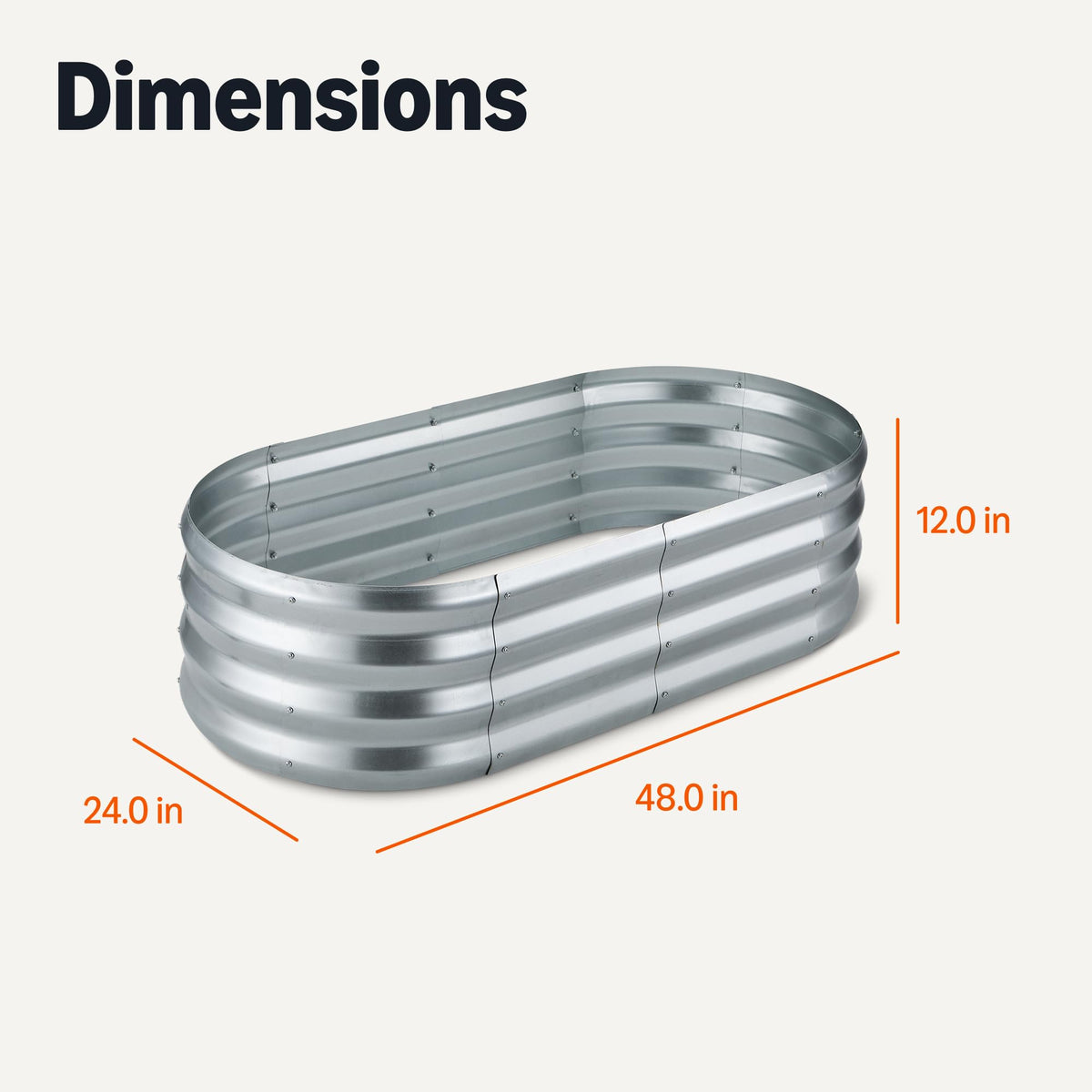 Amazon Basics raised garden bed, silver finish close-up, durable galvanized steel for outdoor use.