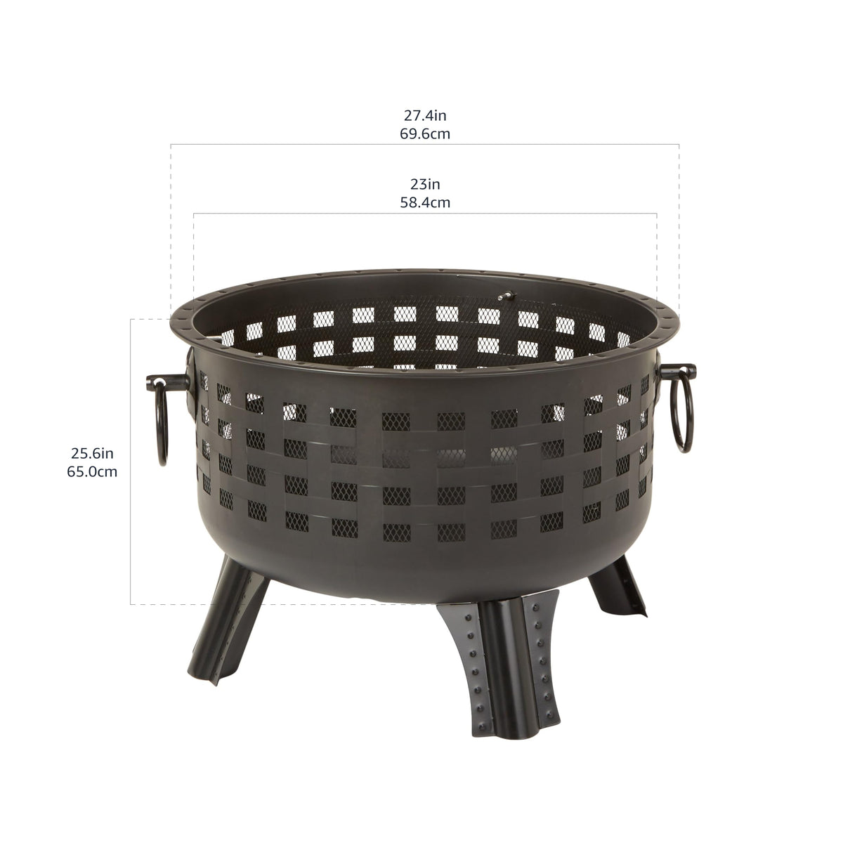 Amazon Basics steel round lattice fire pit design enhances ambiance