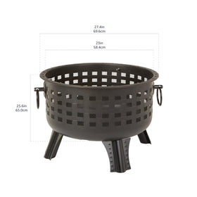 Amazon Basics steel round lattice fire pit design enhances ambiance